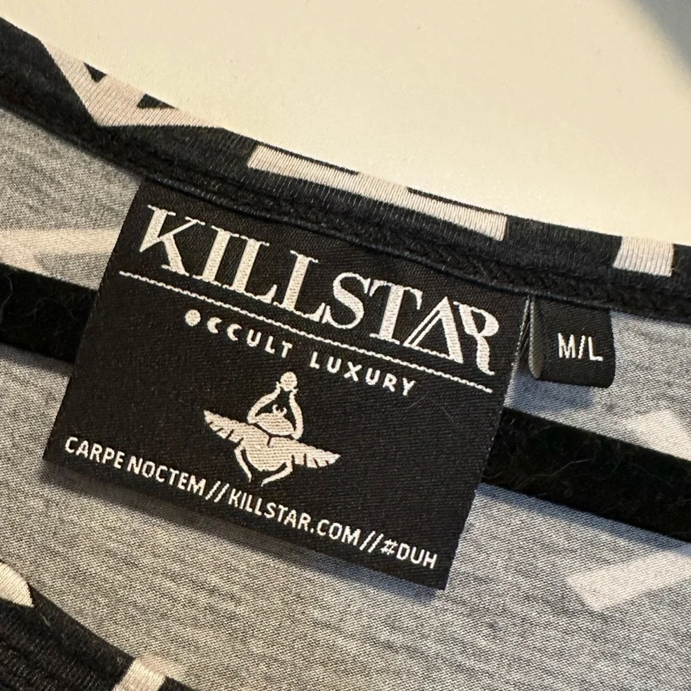 Killstar - M/L shirt with runes print - Picture 3 of 3